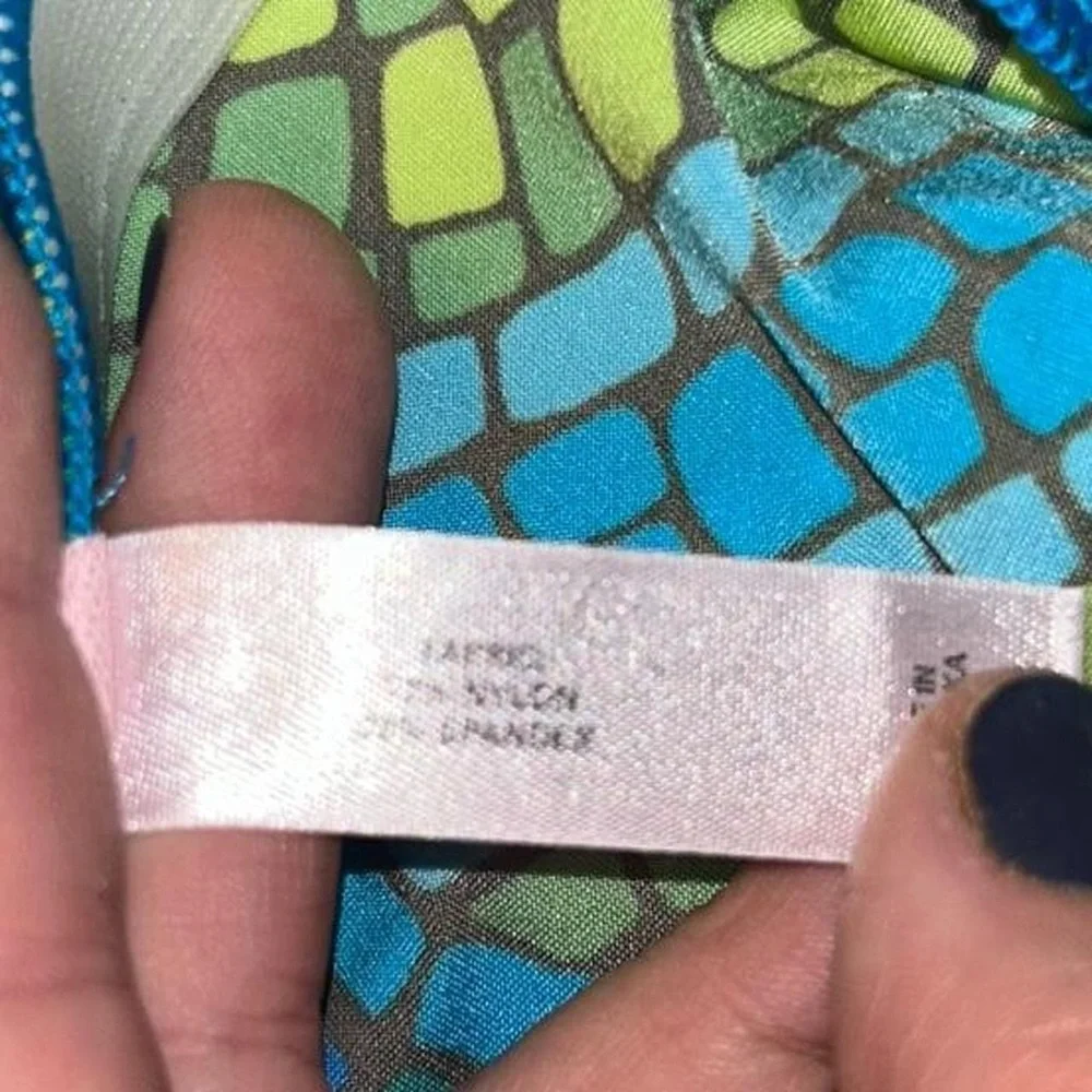 Victoria's Secret Blue and Green Mosaic Skirt swim skirt - Picture 6 of 7